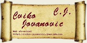 Cviko Jovanović vizit kartica